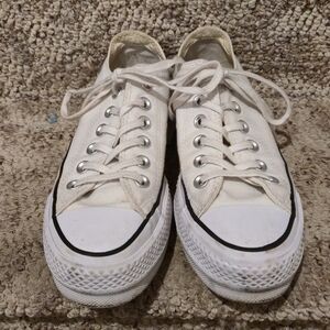 CONVERSE White Lift Low-Cut Sneakers, Womens 5.5